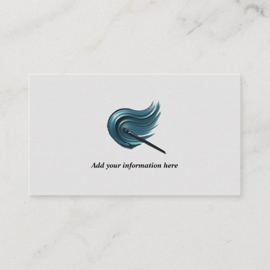 Levendige diepblauwe oogschaduw visitekaartje (Achterkant)