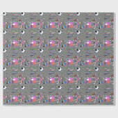 Levendige Digitale Abstracte Geometrische Achtergr Cadeaupapier (Vlak)