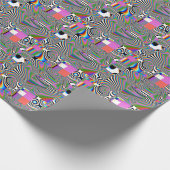 Levendige Digitale Abstracte Geometrische Achtergr Cadeaupapier (Hoek)