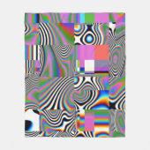 Levendige digitale Abstracte geometrische achtergr Fleece Deken (Voorkant)
