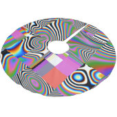 Levendige digitale Abstracte geometrische achtergr Kerstboom Rok (Gekanteld)