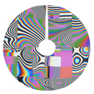 Levendige digitale Abstracte geometrische achtergr Kerstboom Rok
