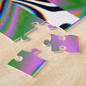 Levendige digitale Abstracte geometrische achtergr Legpuzzel (Zijkant)