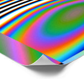 Levendige digitale Abstracte geometrische achtergr Poster (Hoek)