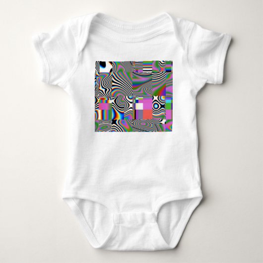 Levendige digitale Abstracte geometrische achtergr Romper (Voorkant)