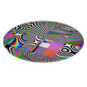 Levendige digitale Abstracte geometrische achtergr Snijplank (Hoek)