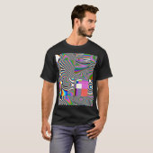 Levendige digitale Abstracte geometrische achtergr T-shirt (Voorkant volledig)