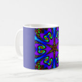 Levendige digitale kaleidoskopkunst koffiemok (Voorkant links)