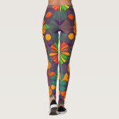 Levendige digitale print Leggings - Kleurrijke Dec (Achterkant)