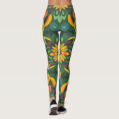 Levendige digitale print Leggings - Organic & Symm (Achterkant)