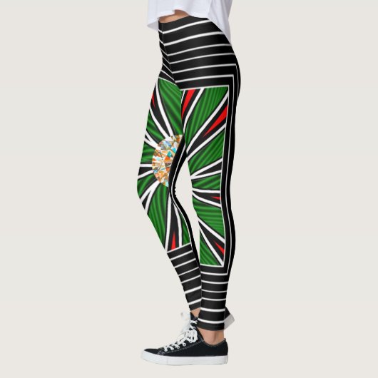 Levendige digitale print Leggings – Perfect geschi (Links)