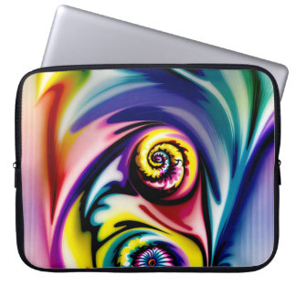 Levendige digitale print neopreen laptophoes 15 in laptop sleeve