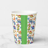 Levendige dinosaurus-themafeest papieren bekers (Rechts)