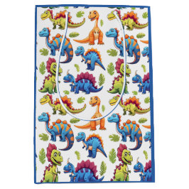 Levendige dinosaurus-themafeestje Dino-Mite Medium Cadeauzakje