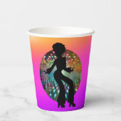 Levendige disco danser papieren bekers (Achterkant)
