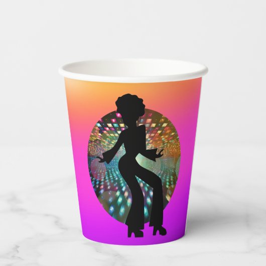 Levendige disco danser papieren bekers (Achterkant)