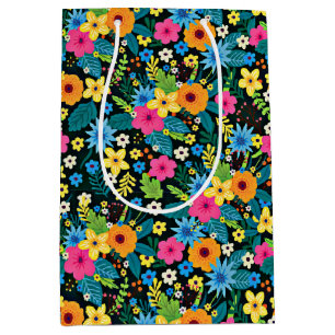 Levendige Ditsy Bloemen Bloemendesign-43785 Medium Cadeauzakje