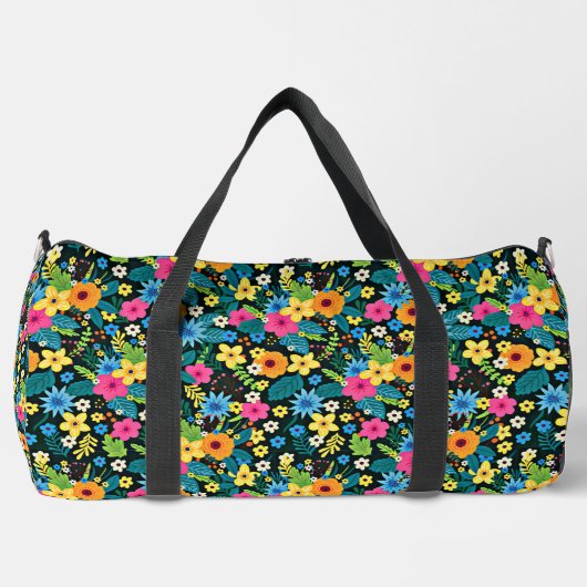 Levendige Ditsy Bloemen Bloemendesign-43785 Plunjezak (Voorkant)