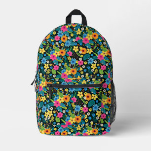 Levendige Ditsy Bloemen Bloemmotief Ontwerp-43785 Bedrukte Rugzak