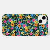 Levendige Ditsy Flowers Bloemenpatroon-43785 iPhone Hoesje (Achterkant horizontaal)