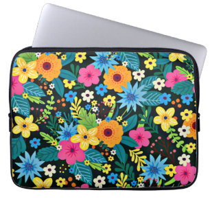 Levendige Ditsy Flowers Bloemenpatroon-43785 Laptop Sleeve