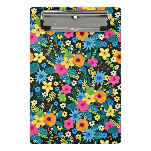 Levendige Ditsy Flowers Bloemenpatroon-43785 Mini Klembord (Voorkant)