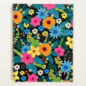 Levendige Ditsy Flowers Bloemenpatroon-43785 Planner (Voorkant)