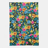 Levendige Ditsy Flowers Bloemenpatroon-43785 Theedoek (Verticaal)