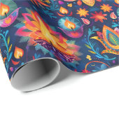 Levendige Diwali met Diya lamp Cadeaupapier (Rol Hoek)