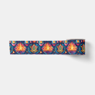 Levendige Diwali met Diya lamp Satijnen Lint