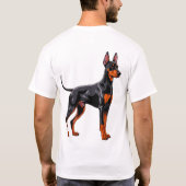 Levendige Dobermann Pincher T-shirt (Achterkant)