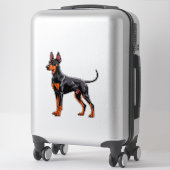 Levendige Dobermann Pinscher Sticker (Koffer)