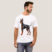 Levendige Dobermann Pinscher T-shirt (Voorkant volledig)