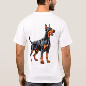 Levendige Dobermann Pinscher T-shirt (Achterkant)