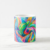 Levendige Dolfijn Droomlandschap – Psychedelische  Koffiemok (Center)