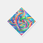 Levendige Dolfijn Droomlandschap – Psychedelische Servet (Hoek)