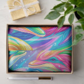 Levendige Dolfijn Droomlandschap – Psychedelische Tissuepapier (Geschenk)