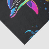 Levendige Dolfijn Neon Tissuepapier (Detail)