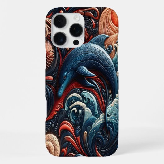 Levendige Dolphin Ocean Art iPhone Hoesje (Achterkant)