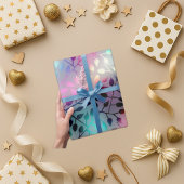 Levendige donkere achtergrond Kleurrijk blad Cadeaupapier