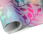 Levendige donkere achtergrond Kleurrijk blad Cadeaupapier (Rol Hoek)