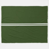 Levendige, donkergroene slanker, witte strepen fleece deken (Voorkant (Horizontaal))
