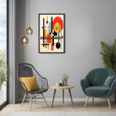 Levendige, door Bauhaus geïnspireerde geometrische Perfect Poster