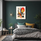 Levendige, door Bauhaus geïnspireerde geometrische Perfect Poster