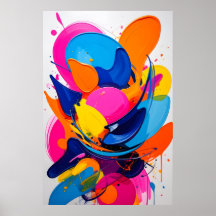 Levendige Dopamine Decor Abstract Kleurrijk