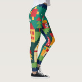 Levendige dorpskunst leggings (Rechts)