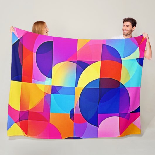 Levendige Dot Energy Art Fleece Deken (In situ)