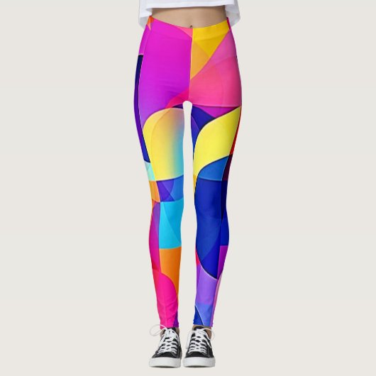 Levendige Dot Energy Art Leggings (Voorkant)