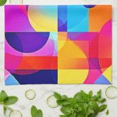 Levendige Dot Energy Art Theedoek (Gevouwen)