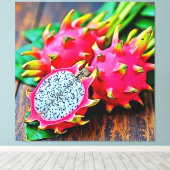 Levendige Dragon Fruit Beauty Design Canvas Afdruk (Insitu (Houten vloer))